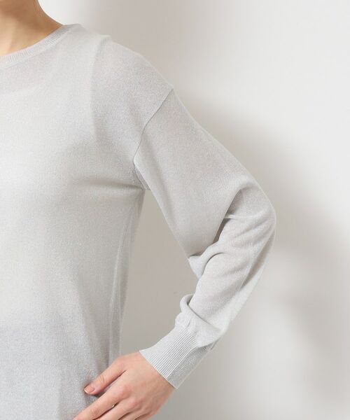 Dessin / デッサン カーディガン・ボレロ | 【洗える】クルーネックミドル丈ラメカーディガン（S～L） | 詳細13