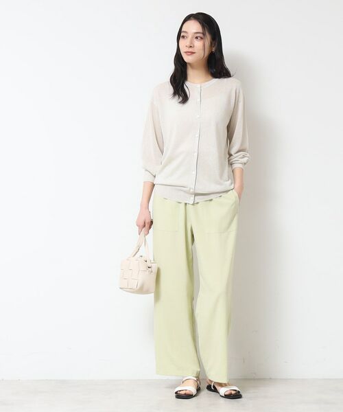 Dessin / デッサン カーディガン・ボレロ | 【洗える】クルーネックミドル丈ラメカーディガン（S～L） | 詳細2