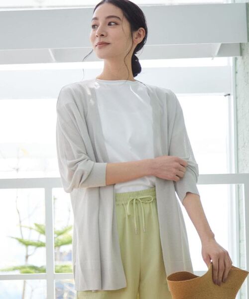 Dessin / デッサン カーディガン・ボレロ | 【接触冷感・洗える】ドルマンスリーブひんやりカーディガン(S~L) | 詳細17