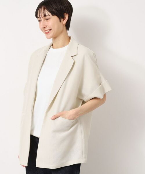 Dessin / デッサン テーラードジャケット | 【洗える】麻調ポリジャケット | 詳細2