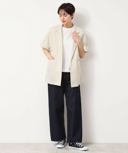 Dessin / デッサン テーラードジャケット | 【洗える】麻調ポリジャケット | 詳細3