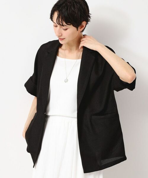 Dessin / デッサン テーラードジャケット | 【洗える】麻調ポリジャケット | 詳細5