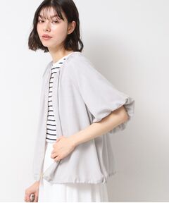 Dessin / デッサン レザーブルゾン・ジャケット | 【洗える】ドローコード付きバルーン袖ブルゾン