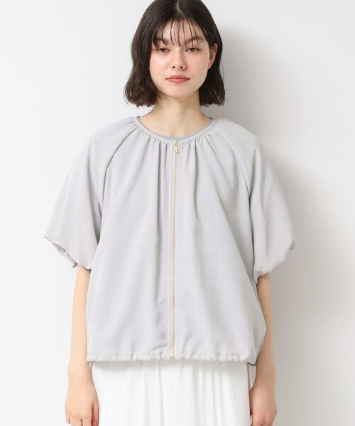 Dessin / デッサン レザーブルゾン・ジャケット | 【洗える】ドローコード付きバルーン袖ブルゾン | 詳細12