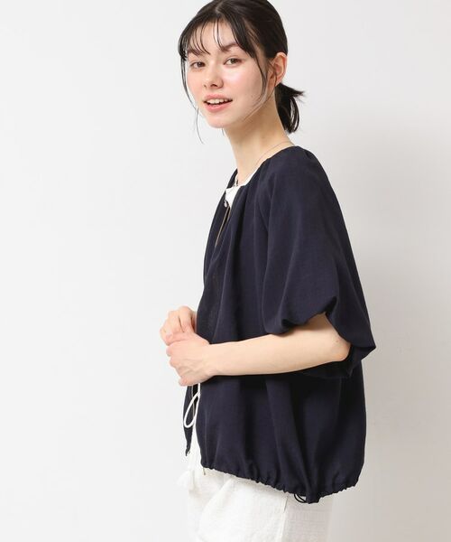 Dessin / デッサン レザーブルゾン・ジャケット | 【洗える】ドローコード付きバルーン袖ブルゾン | 詳細5