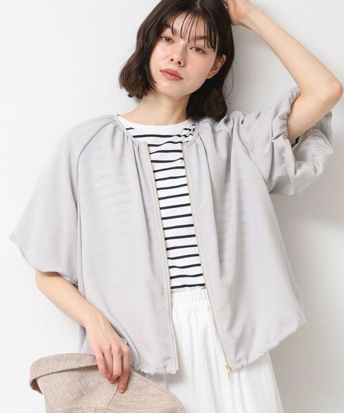 Dessin / デッサン レザーブルゾン・ジャケット | 【洗える】ドローコード付きバルーン袖ブルゾン | 詳細9