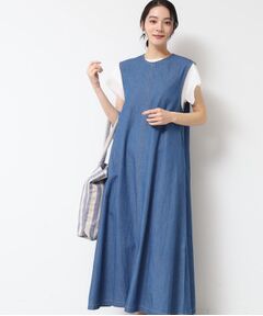 Dessin / デッサン ロング・マキシ丈ワンピース | 【洗える】綿麻デニムワンピース