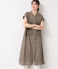 Dessin / デッサン ミニ丈・ひざ丈ワンピース | 【洗える】シアーシャツワンピース