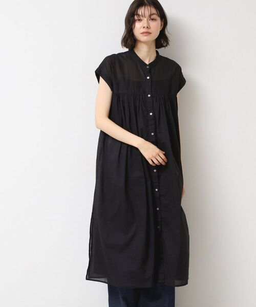 Dessin / デッサン ミニ丈・ひざ丈ワンピース | 【洗える】シアーシャツワンピース | 詳細1