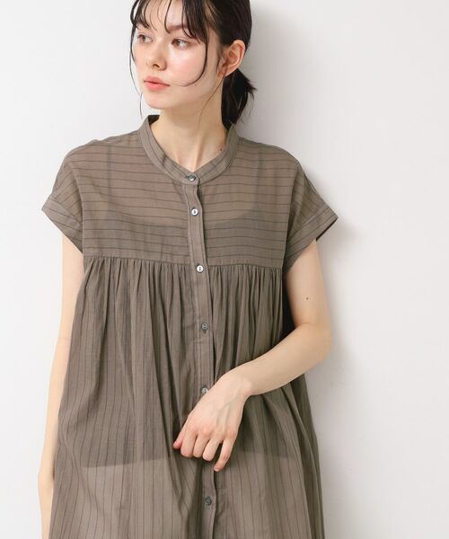 Dessin / デッサン ミニ丈・ひざ丈ワンピース | 【洗える】シアーシャツワンピース | 詳細5