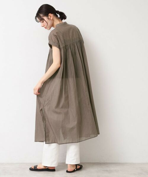 Dessin / デッサン ミニ丈・ひざ丈ワンピース | 【洗える】シアーシャツワンピース | 詳細7