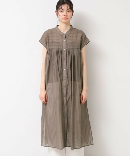 Dessin / デッサン ミニ丈・ひざ丈ワンピース | 【洗える】シアーシャツワンピース | 詳細9