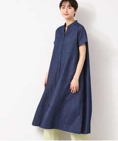 Dessin / デッサン ロング・マキシ丈ワンピース | 【洗える】リネンブレンドデニム調シャツワンピース（S～L）