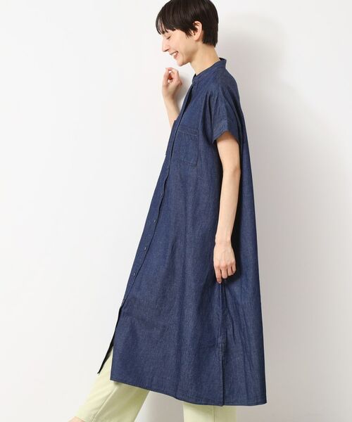 Dessin / デッサン ロング・マキシ丈ワンピース | 【洗える】リネンブレンドデニム調シャツワンピース（S～L） | 詳細11