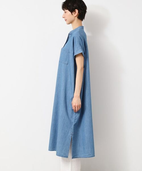 Dessin / デッサン ロング・マキシ丈ワンピース | 【洗える】リネンブレンドデニム調シャツワンピース（S～L） | 詳細14