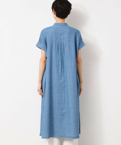 Dessin / デッサン ロング・マキシ丈ワンピース | 【洗える】リネンブレンドデニム調シャツワンピース（S～L） | 詳細15