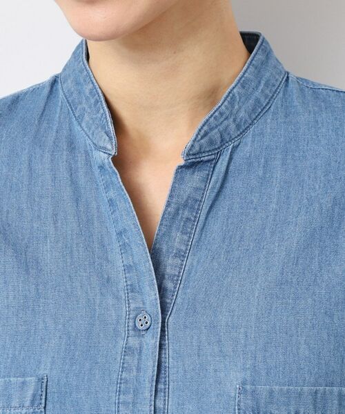 Dessin / デッサン ロング・マキシ丈ワンピース | 【洗える】リネンブレンドデニム調シャツワンピース（S～L） | 詳細16