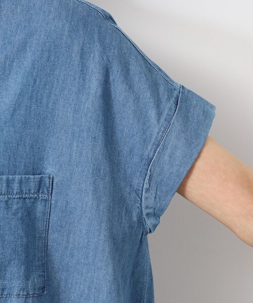 Dessin / デッサン ロング・マキシ丈ワンピース | 【洗える】リネンブレンドデニム調シャツワンピース（S～L） | 詳細17