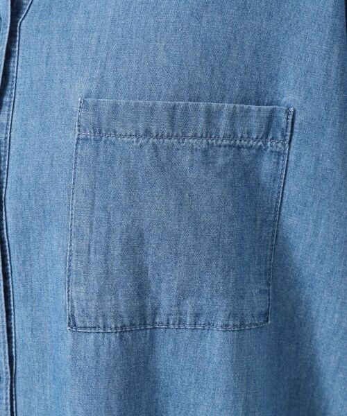Dessin / デッサン ロング・マキシ丈ワンピース | 【洗える】リネンブレンドデニム調シャツワンピース（S～L） | 詳細18
