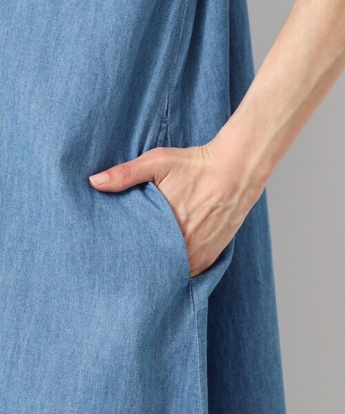 Dessin / デッサン ロング・マキシ丈ワンピース | 【洗える】リネンブレンドデニム調シャツワンピース（S～L） | 詳細19