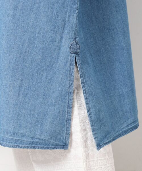 Dessin / デッサン ロング・マキシ丈ワンピース | 【洗える】リネンブレンドデニム調シャツワンピース（S～L） | 詳細20