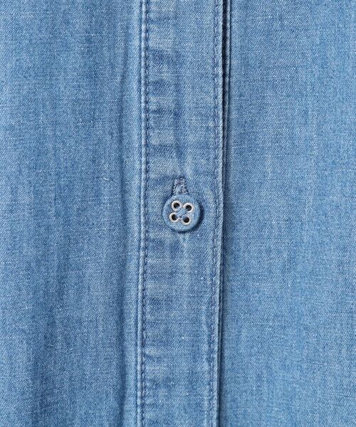 Dessin / デッサン ロング・マキシ丈ワンピース | 【洗える】リネンブレンドデニム調シャツワンピース（S～L） | 詳細4