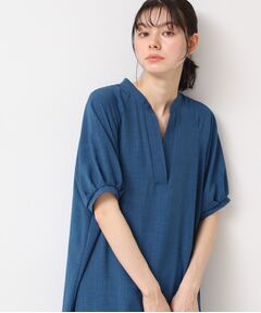 Dessin / デッサン ロング・マキシ丈ワンピース | 【二の腕カバー・洗える】パフスリーブAラインフレアーワンピース