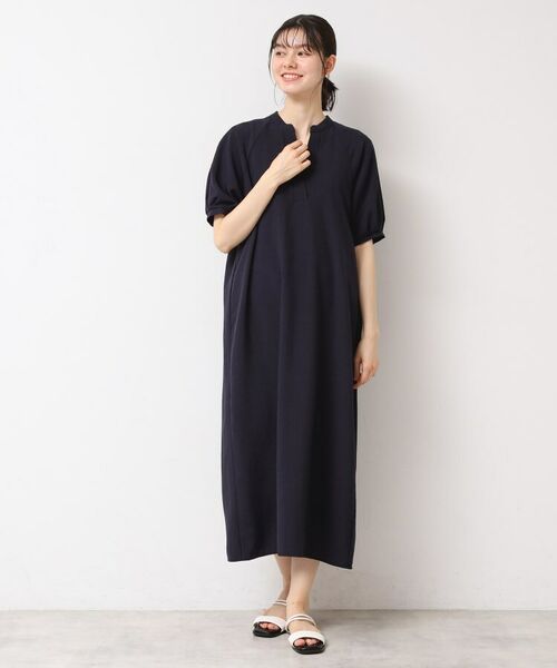 Dessin / デッサン ロング・マキシ丈ワンピース | 【二の腕カバー・洗える】パフスリーブAラインフレアーワンピース | 詳細10