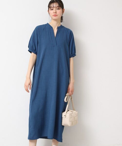 Dessin / デッサン ロング・マキシ丈ワンピース | 【二の腕カバー・洗える】パフスリーブAラインフレアーワンピース | 詳細12