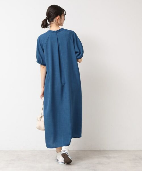 Dessin / デッサン ロング・マキシ丈ワンピース | 【二の腕カバー・洗える】パフスリーブAラインフレアーワンピース | 詳細14