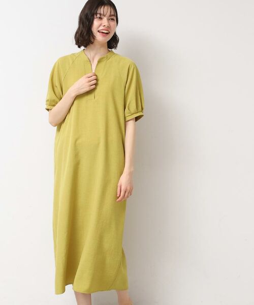 Dessin / デッサン ロング・マキシ丈ワンピース | 【二の腕カバー・洗える】パフスリーブAラインフレアーワンピース | 詳細2