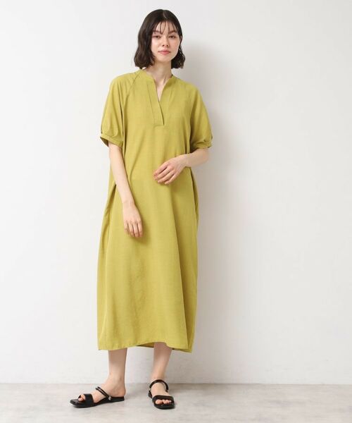 Dessin / デッサン ロング・マキシ丈ワンピース | 【二の腕カバー・洗える】パフスリーブAラインフレアーワンピース | 詳細3