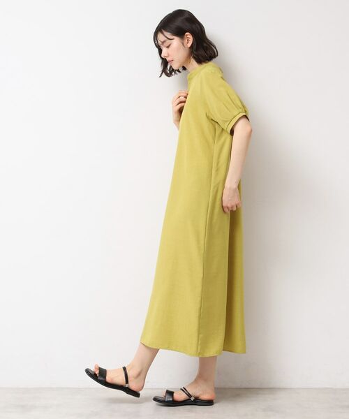 Dessin / デッサン ロング・マキシ丈ワンピース | 【二の腕カバー・洗える】パフスリーブAラインフレアーワンピース | 詳細4