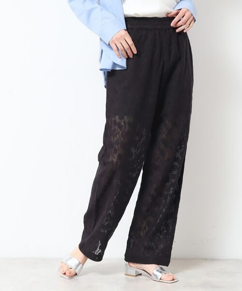 Dessin / デッサン パンツ | 【ウエストゴム・洗える】刺繍柄インドレースパンツ | 詳細1