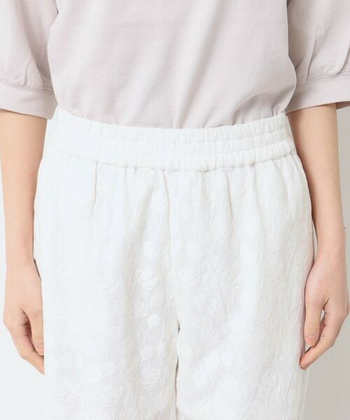 Dessin / デッサン パンツ | 【ウエストゴム・洗える】刺繍柄インドレースパンツ | 詳細15