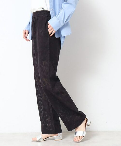 Dessin / デッサン パンツ | 【ウエストゴム・洗える】刺繍柄インドレースパンツ | 詳細2