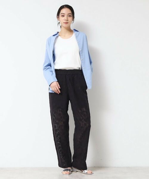 Dessin / デッサン パンツ | 【ウエストゴム・洗える】刺繍柄インドレースパンツ | 詳細3