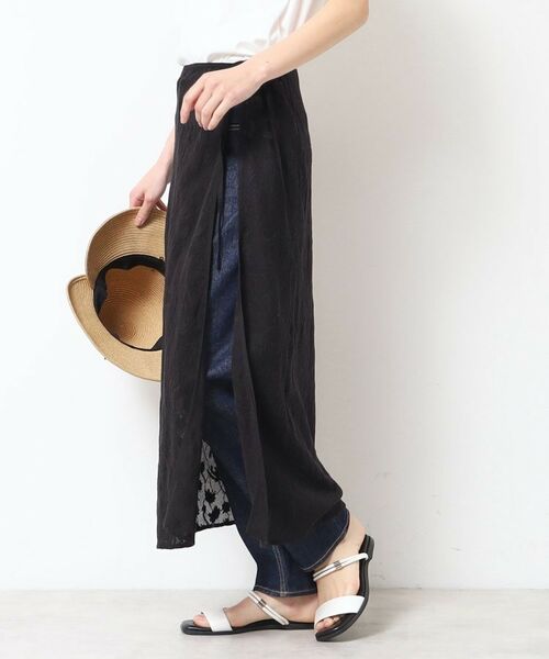 Dessin / デッサン ロング・マキシ丈スカート | 【洗える】刺繍柄インドレース巻きスカート | 詳細1