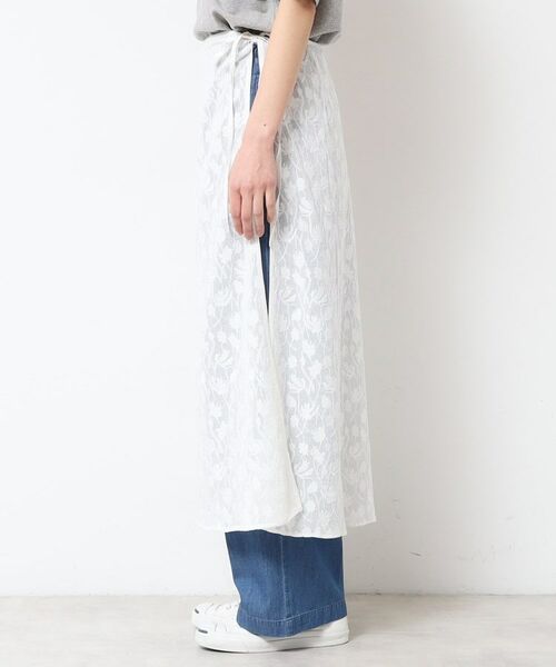 Dessin / デッサン ロング・マキシ丈スカート | 【洗える】刺繍柄インドレース巻きスカート | 詳細10