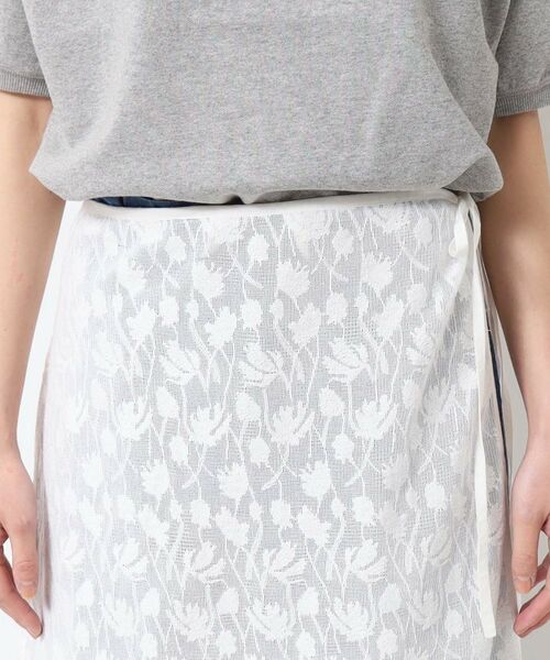 Dessin / デッサン ロング・マキシ丈スカート | 【洗える】刺繍柄インドレース巻きスカート | 詳細12