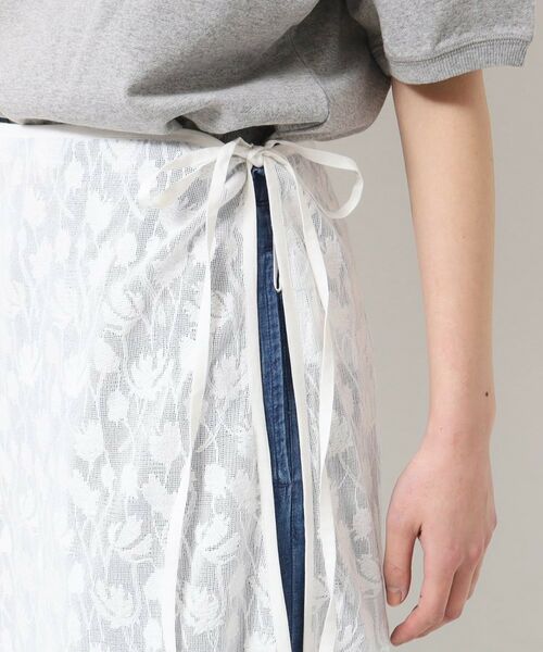 Dessin / デッサン ロング・マキシ丈スカート | 【洗える】刺繍柄インドレース巻きスカート | 詳細13