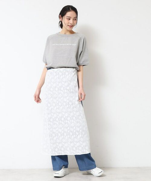 Dessin / デッサン ロング・マキシ丈スカート | 【洗える】刺繍柄インドレース巻きスカート | 詳細6