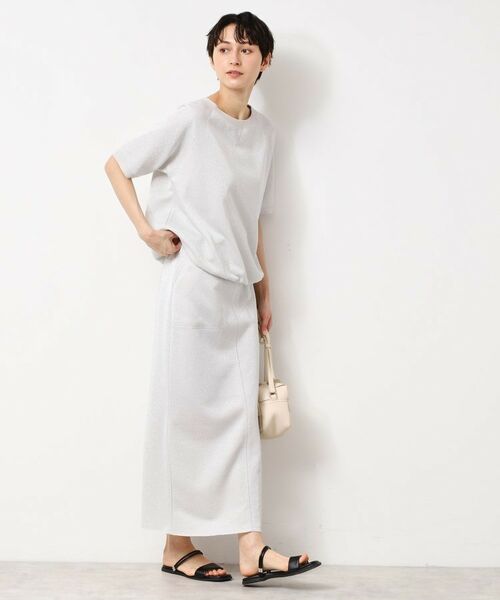 Dessin / デッサン ロング・マキシ丈スカート | 【セットアップ可能・洗える】ラメ入り裏毛タイトスカート(S~L) | 詳細2