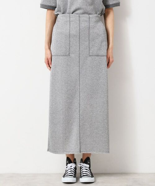 Dessin / デッサン ロング・マキシ丈スカート | 【セットアップ可能・洗える】ラメ入り裏毛タイトスカート(S~L) | 詳細9