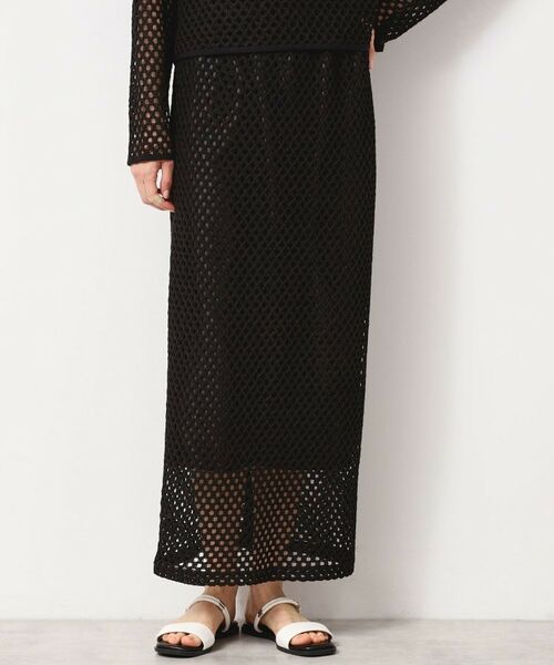 Dessin / デッサン ロング・マキシ丈スカート | 【セットアップ可能・洗える】メッシュレーススカート | 詳細1