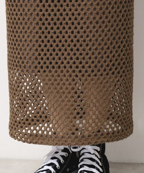 Dessin / デッサン ロング・マキシ丈スカート | 【セットアップ可能・洗える】メッシュレーススカート | 詳細14