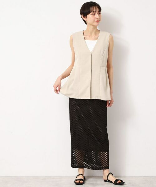 Dessin / デッサン ロング・マキシ丈スカート | 【セットアップ可能・洗える】メッシュレーススカート | 詳細2