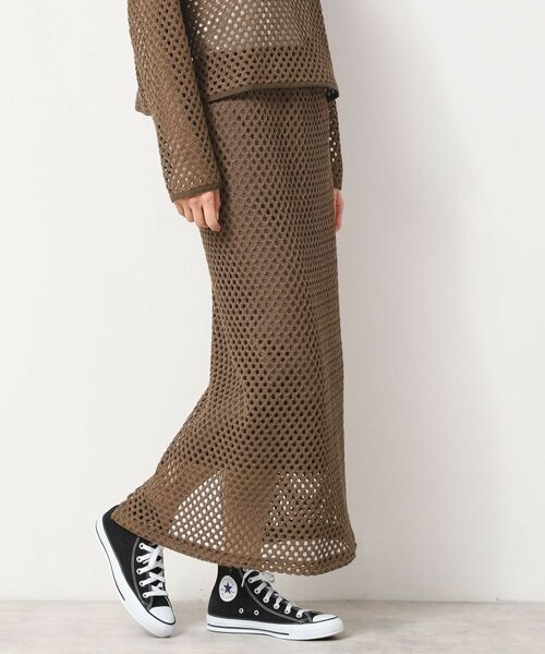 Dessin / デッサン ロング・マキシ丈スカート | 【セットアップ可能・洗える】メッシュレーススカート | 詳細5