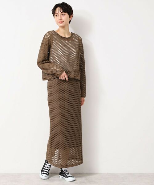 Dessin / デッサン ロング・マキシ丈スカート | 【セットアップ可能・洗える】メッシュレーススカート | 詳細7