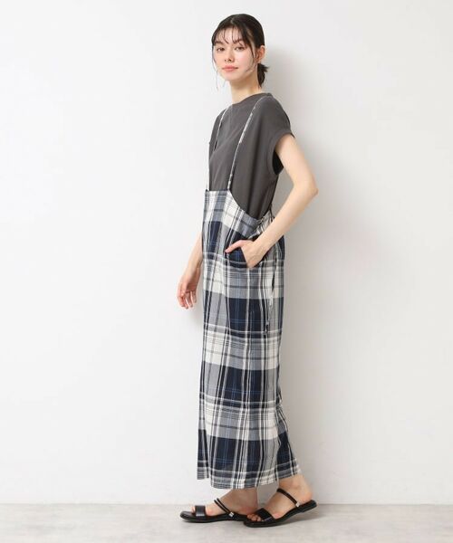 Dessin / デッサン ロング・マキシ丈スカート | 【洗える】肩紐付きチェックスカート | 詳細2